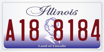 IL license plate A188184