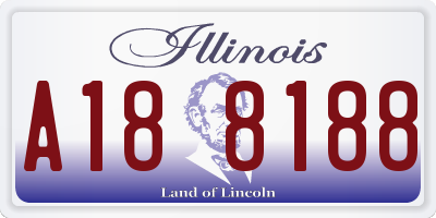 IL license plate A188188