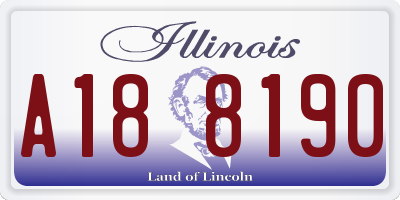 IL license plate A188190