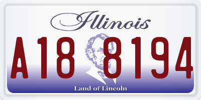 IL license plate A188194