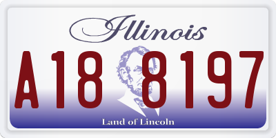 IL license plate A188197