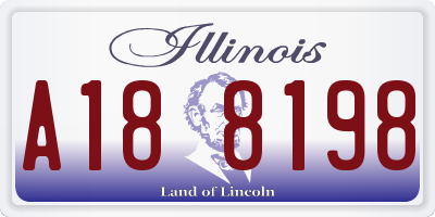 IL license plate A188198
