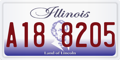 IL license plate A188205