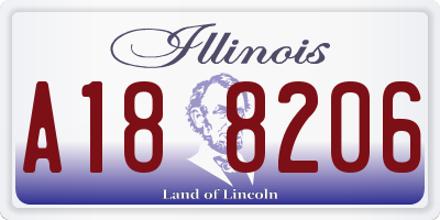 IL license plate A188206