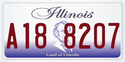 IL license plate A188207