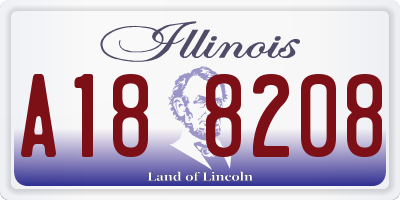 IL license plate A188208