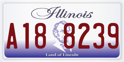 IL license plate A188239