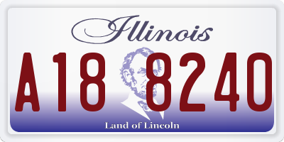 IL license plate A188240