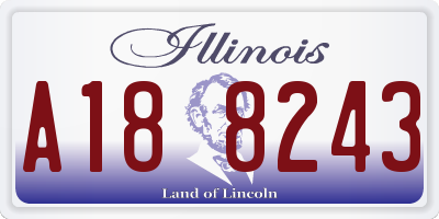 IL license plate A188243