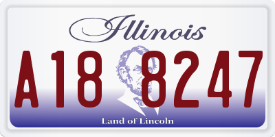 IL license plate A188247