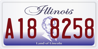 IL license plate A188258