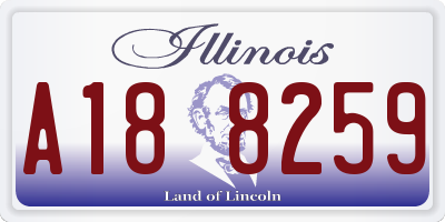 IL license plate A188259