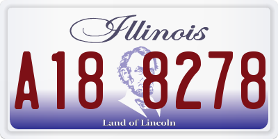 IL license plate A188278
