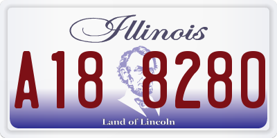 IL license plate A188280