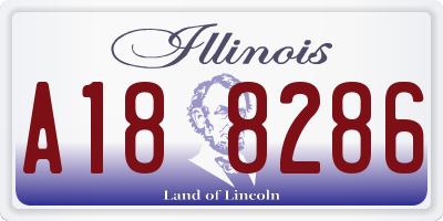 IL license plate A188286