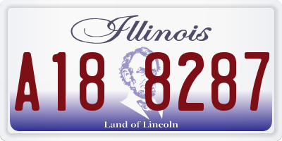 IL license plate A188287