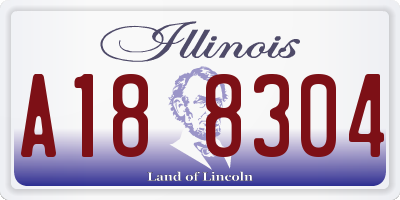 IL license plate A188304