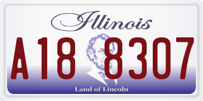 IL license plate A188307