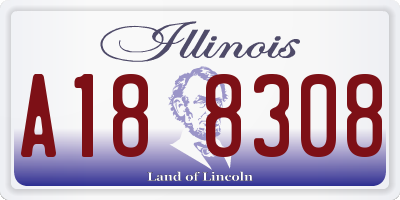 IL license plate A188308