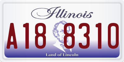 IL license plate A188310