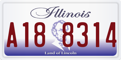 IL license plate A188314