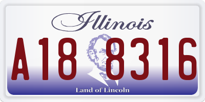 IL license plate A188316