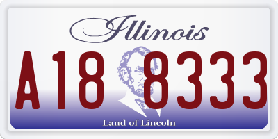 IL license plate A188333