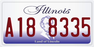 IL license plate A188335