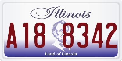 IL license plate A188342