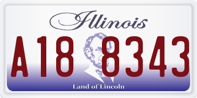 IL license plate A188343