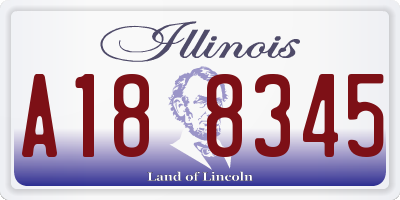 IL license plate A188345