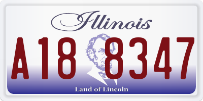 IL license plate A188347