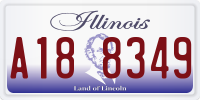 IL license plate A188349