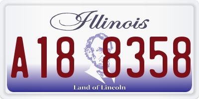 IL license plate A188358