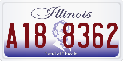 IL license plate A188362