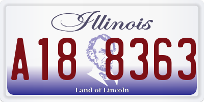 IL license plate A188363