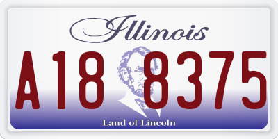 IL license plate A188375