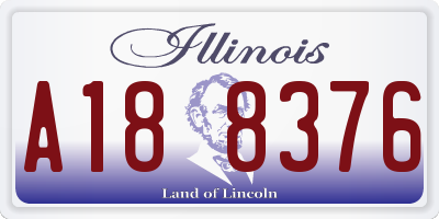 IL license plate A188376