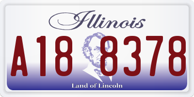 IL license plate A188378