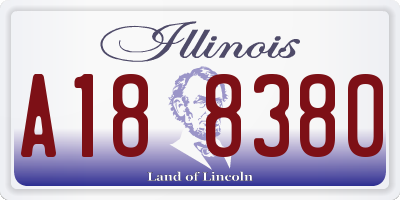 IL license plate A188380