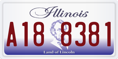 IL license plate A188381