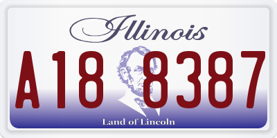 IL license plate A188387