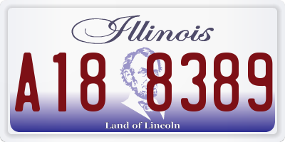 IL license plate A188389