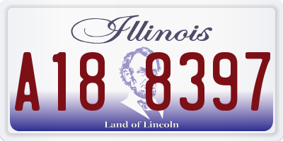 IL license plate A188397
