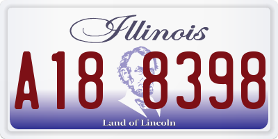 IL license plate A188398