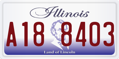IL license plate A188403