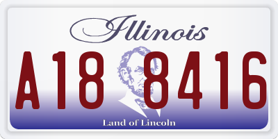 IL license plate A188416