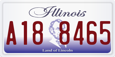 IL license plate A188465