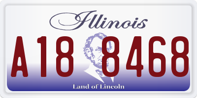 IL license plate A188468