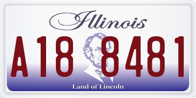 IL license plate A188481